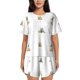 thumbnail image 1 of Fotbe Rabbit Blowing Dandelions Conjunto de Pijama Estampado para Mujer, 2 Piezas, Ropa de Dormir con Camiseta de Manga Corta y Shorts Suaves-3X-Large, 1 of 6