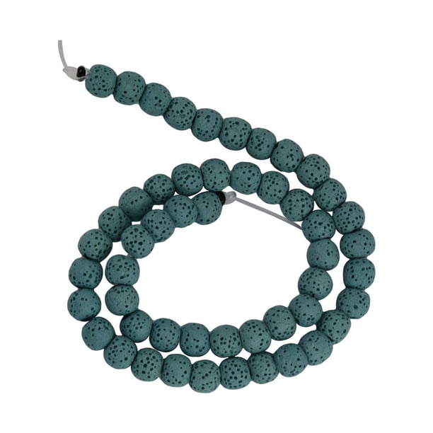 1 8mm Granos Piedras Volcánicas de Bohemio Joyería para Mujeres - Azul claro Gloria Cuentas sueltas