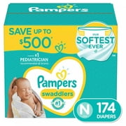 Pampers Swaddlers Diapers Newborn (Less than 10 Pounds) 174 Count
