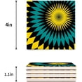 thumbnail image 3 of RYLABLUE Mandala Pattern Set of 4 Coaster for Drinks, Absorbent Ceramic Stone Coasters Cup Mat with Cork Base for Home Kitchen Room Coffee Table Bar Decor, 3 of 4