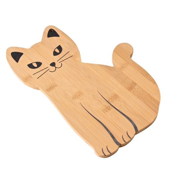 Cook with Color Halloween Bamboo Cutting Board and Serving Tray, Cat