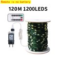 thumbnail image 3 of Guirnalda de luces LED de 100 m con alambre verde de hadas para exteriores, luces navideñas, guirnalda de árbol para Año Nuevo, decoración de fiestas en casa, bodas y calles, 3 of 5