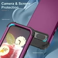 thumbnail image 5 of Case for Google Pixel 8A, Slim Dual Layer 3 in 1 Heavy Duty Protection Hybrid Hard PC Soft Silicone Rugged Bumper Anti Slip Full-Body Protective Cases For Google Pixel 8A, Purple, 5 of 7