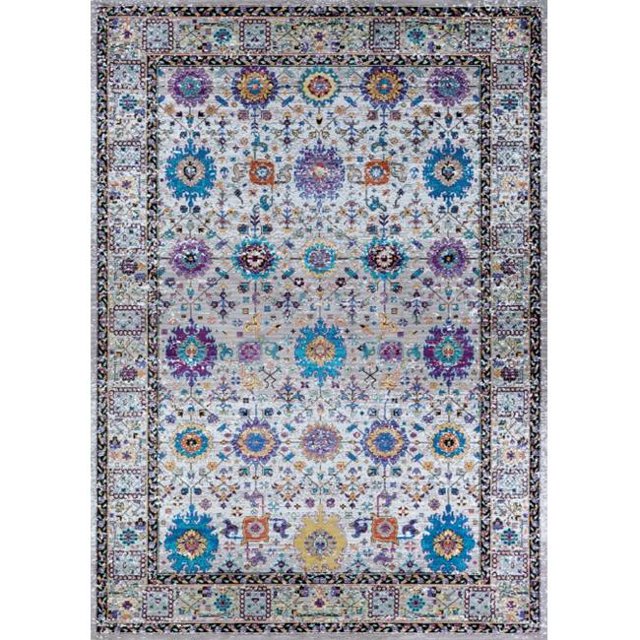 Couristan A0350232023076U 2 ft. 3 in. x 7 ft. 6 in. Gypsy Royale Power Loomed Rectangle Area Rug - Mocha & Multicolor
