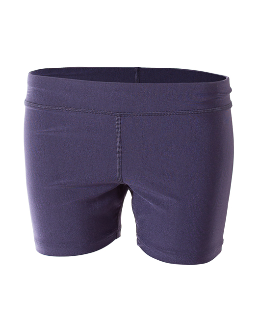 A4 Girl's 4' Volleyball Short For Teen Female in Navy | NG5024