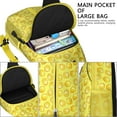 thumbnail image 4 of Bright Yellow Lemon Print Sling Backpack, Cute Summer Fruit Design Crossbody Daypack, Retro Vintage Style with Floral and Fresh Lemon Patterns, Lightweight and Adjustable Strap, 4 of 5