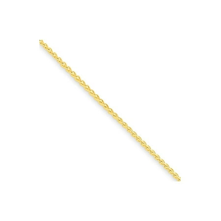 9 Inch Ankle Bracelet 10k Yellow Gold 1mm Spiga Chain Anklet Ankle Beach Bracelet 9 Inch Wheat Gifts For Women For Her ()
