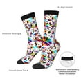 thumbnail image 4 of Hirioo Mexican Bright Style Pattern Adult Middle Tube Socks Breathable Sock Non-Pilling,Contrasting Color Design, 4 of 6