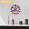 thumbnail image 6 of 12 Inch Patriotic Wall Clock, USA 250th Anniversary Wooden Round Wall Clocks with Silent Non-Ticking Quartz Movement, Battery Operated, Art Decor Hanging Clock for Kitchen, Bedroom, Living Room, 6 of 9