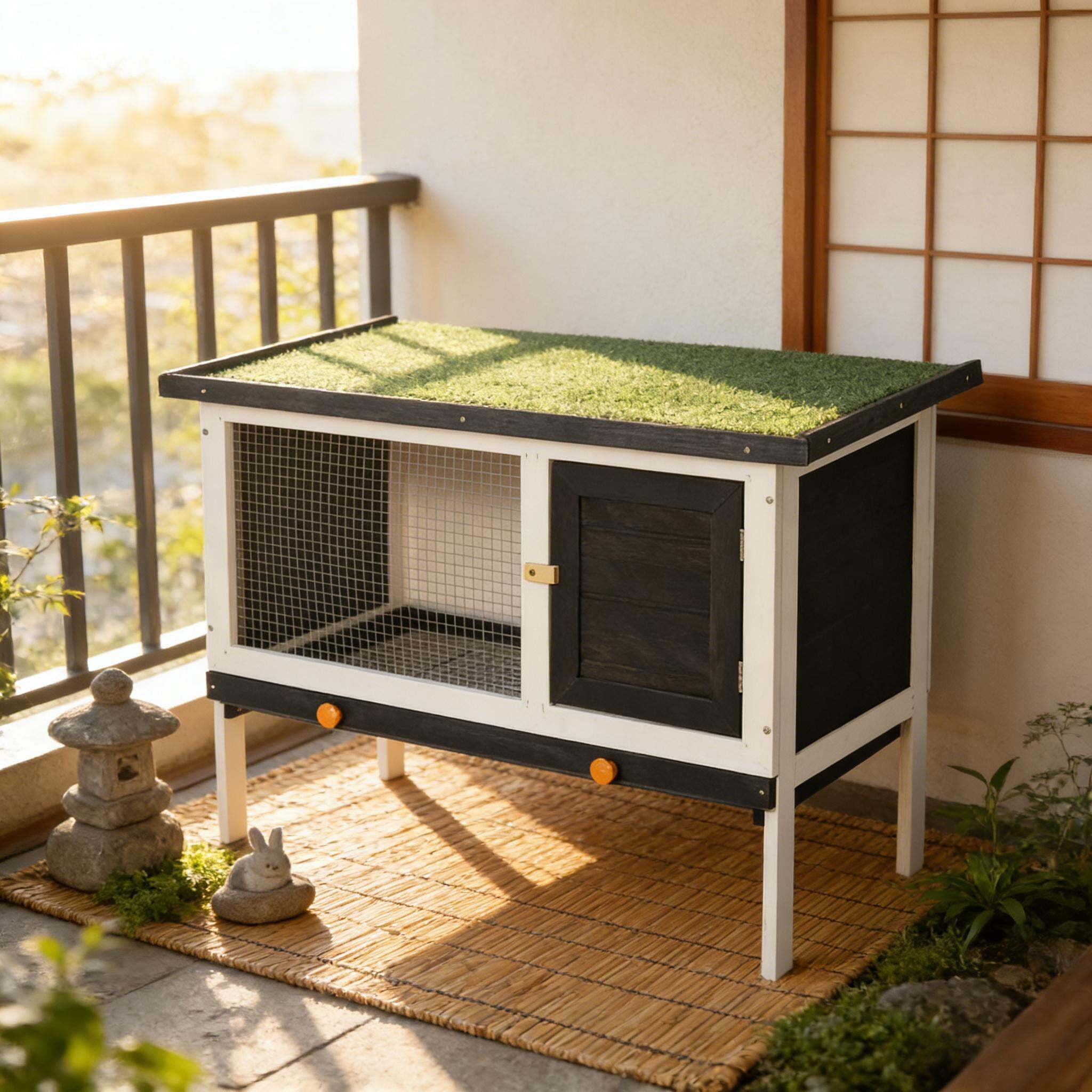 Dog Crate, Bunny Cage,Spacious Pet House,Wood Rabbit Hutch, Black,Green,White Pet Playpen,Metal,Wood Chicken Coop, Pet Supplies Pens & Hutches