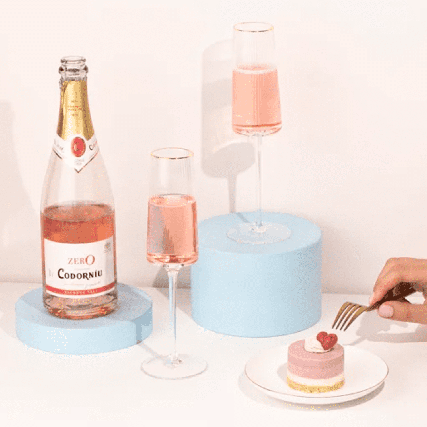 Codorníu Zero Rosé Premium Non-Alcoholic Sparkling Wine Dealcoholized Champagne 750ml&nbsp;