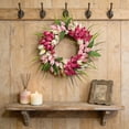 thumbnail image 4 of Xecvkr Spring Artificial Tulip Wreath Door Hanging Home Decor Multicolor Flower Rattan Wall Ornament Christmas Seasonal Party 1 Piece, 4 of 6