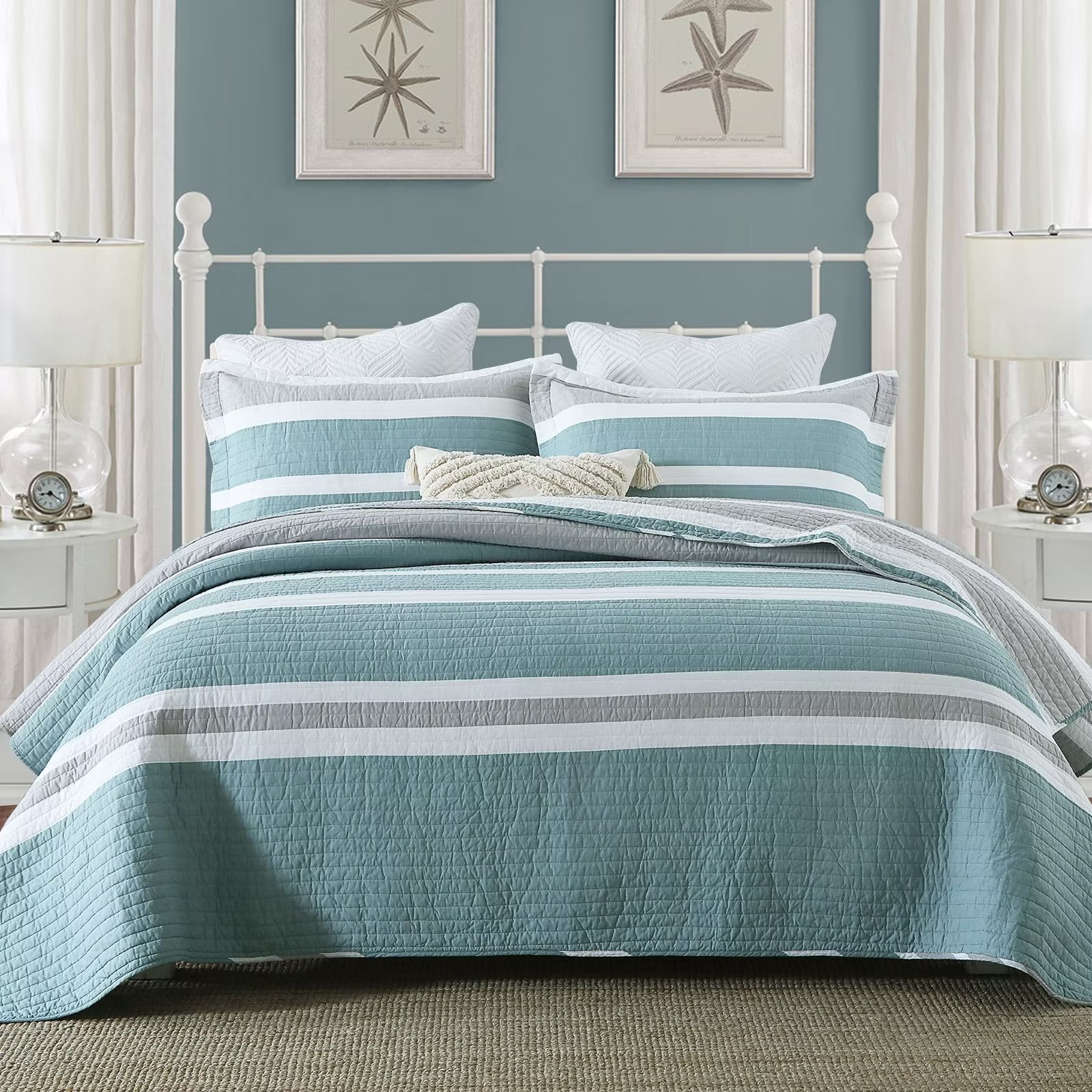 Bedduvit Cotton Quilt King Size 3 Pieces 100 Cotton Lightweight Soft