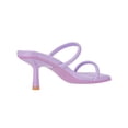 thumbnail image 3 of Women's Mules Square Toe Two Strap Low Kitten Heel Low Heeled Sandals, 3 of 5
