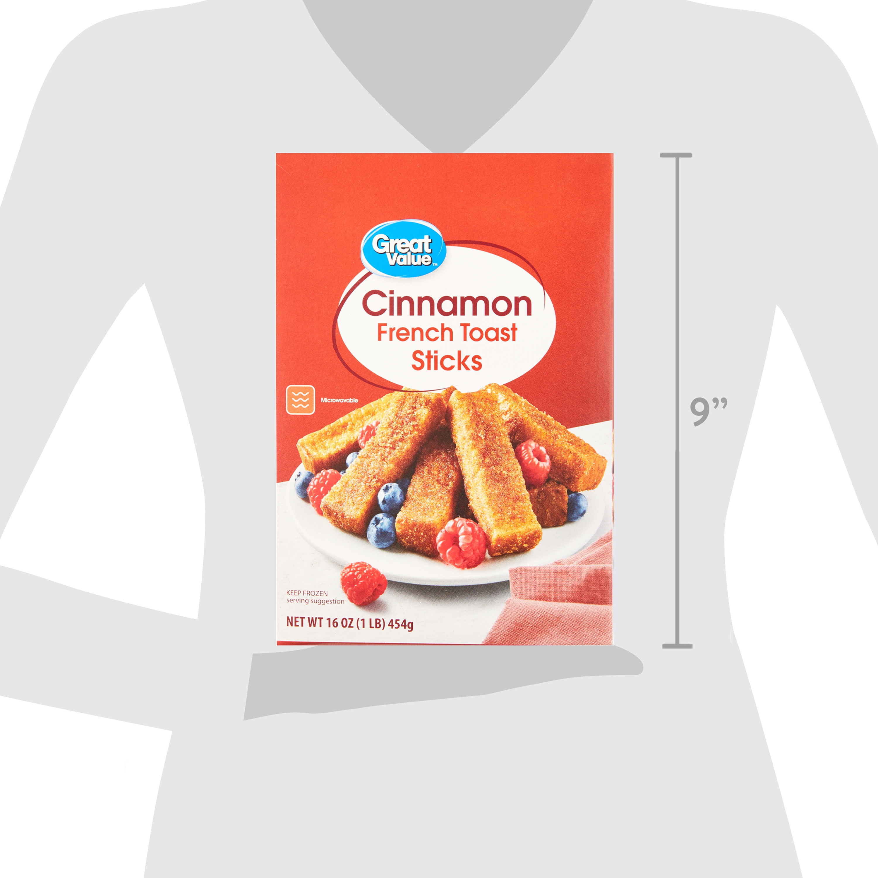 Great Value Cinnamon French Toast Sticks, 16 oz Box (Frozen)