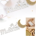 thumbnail image 2 of Holiday Golden Letter Ornaments English Decoration Can Light Up Pendant Props, 2 of 6