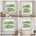 thumbnail image 5 of Green Leaves Semi Sheer Curtains Drapes for Living Room,Bedroom,French Doors Window 54 Inches Long,Spring Summer Farmhouse Watercolor Plant Beige Rod Pocket Chiffon Curtain Voile Drapery Panel, 5 of 8