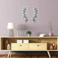 thumbnail image 4 of KY 2 Pieces Metal Tree Leaf Wall Decor Vine Olive Branch Leaf Wall Art Living Room, Hallway Wall Decor Outdoor Decoration (Black), 4 of 6