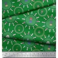 thumbnail image 3 of Soimoi Tissu en Soie Vert Chaussures et Tissu Imprimé Mode au Mètre 42 Pouces de Large, 3 of 3