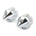 thumbnail image 3 of ZS Chrome Motorcycle Front Axle Cap Nut Cover Aluminum For Harley Electra Glide Sportster FLHX 2008-2016, 3 of 8
