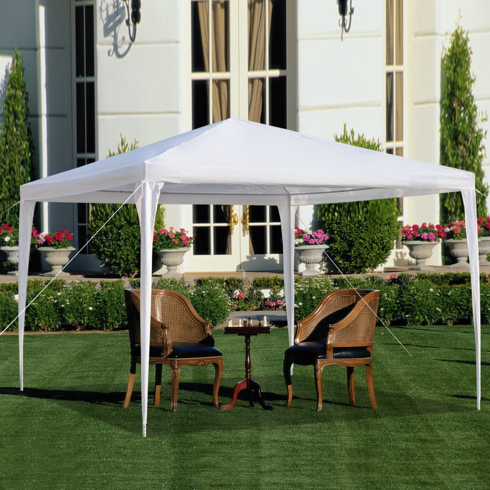 Verslaving Zuigeling laat staan Backyard Canopy Tent, 10' x 10' Outdoor Party Tent without Removable  Sidewalls, Outdoor Wedding Canopy Tent Gazebo Tent, Sunshade Shelter for  Camping BBQ, L6005 - Walmart.com