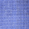 thumbnail image 1 of Ahgly Company Machine Washable Indoor Square Abstract Blue Modern Area Rugs, 6' Square, 1 of 4