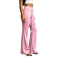 thumbnail image 6 of Ixbnca Womens Bootcut Pants Stretchy Drawstring Yoga Long Pants Comfy High Rise Loungewear Gym Flared Sweat Pants, 6 of 7