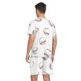 thumbnail image 2 of joogoo Men's Pajama Set Baseball on White V-Neck Pj Shorts Set 2 Piece Loungewear Sleepwear L, 2 of 7
