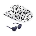 thumbnail image 3 of Sequin Cowboy Hat for Women With Sunglasses, 2 Pieces Set Party Cap Dance Party Cowboy Hat For Birthday Wedding Festival Halloween, 3 of 5