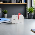 thumbnail image 4 of Raindrops White Metal Mailbox Organizer with Slot, Tinplate Design for Home and Office, Stylish and Functional, 4 of 7