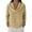 Beige, variant on Women Long Sleeve Top Solid Color Cowl Neck Waffle Knit Pullover Loose Curved Hem Casual Blouse Fashion Tunic Shirts