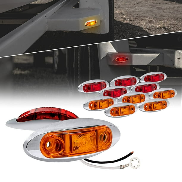 Luces indicadoras de remolque ONLINE LED STORE LED LED de 2.5 pulgadas y rojo ámbar