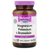 Bluebonnet Magnesium Potassium Plus Bromelain, 120 Ct