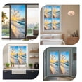 thumbnail image 7 of Ocean Sunset Window Privacy Film, Beach Blue Sky Coastal Seashore Summer Static Cling UV Sun Blocking Heat Control Window Tint Day and Night, Non-Adhesive One Way Windows Privacy Cover 17.7''x78.7'', 7 of 7