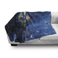 thumbnail image 3 of Space Soft Flannel Fleece Throw Blanket, Outer View of Planet Earth in Solar System with Stars Life on Globe Themed Image, Cozy Plush for Indoor and Outdoor Use, 50" x 60", Blue Green, by Ambesonne, 3 of 6