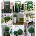 Artificial Plant Topiary Ball Decorative Faux Boxwood Balls Green Grass