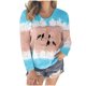 thumbnail image 1 of Pntutb Casual mujer verano Sexy gradiente estampado Regular cuello redondo mujeres manga larga top Pntutb Pntutb-287, 1 of 3