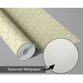 thumbnail image 6 of S4Sassy Peel & Stick Textured Vinyl Wallpaper, Urban Chic Honeycomb Hexagon Print Contact Paper Waterproof - Yellow, 25"x120", Removable Modern Wall Covering for Home Decor in Bedrooms & Living Areas, 6 of 9