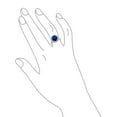 thumbnail image 3 of Bling Jewelry Womens Classic 5CT Blue CZ Sapphire Cubic Zirconia Halo Engagement Ring Silver Plated, 3 of 6