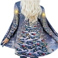 thumbnail image 4 of Uhndy Winter Jackets Coats for Women, Women Autumn And Winter Loose Long-sleeved Cardigan Christmas Print Coat Christmas Gifts for Women, 4 of 6