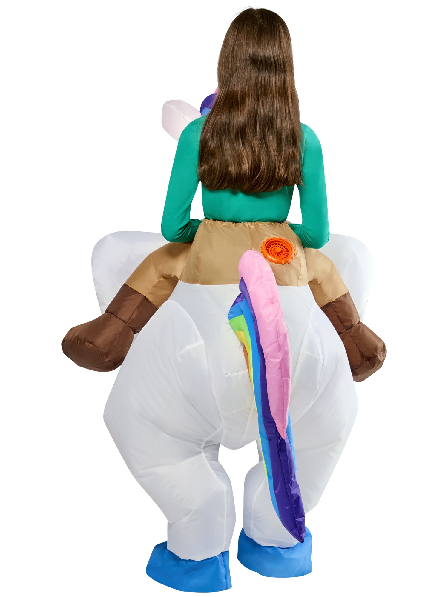 Rubies Unicorn Light Up Ride-On Inflatable Costume for Kids, Unisex