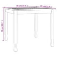 thumbnail image 4 of vidaXL Table de Salle à Manger de Jardin 85x85x75 cm Bois Massif de Teck, 4 of 4