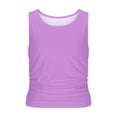 thumbnail image 3 of TKLPEHG Womens Tank Tops Crew Neck Slim Basic Top Loose Casual Comfy Summer Clothes Lightweight Fashion Solid Color Sleeveless T Shirt Blouses (Purple,L), 3 of 5