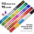 thumbnail image 2 of shiyou-117 PCS Small Block Polymer Clay Kit, 95 Unique Colors & Extra Basic Colors, 5 Modeling Clay Tools, Non-Toxic, Non-Sticky, DIY Art Craft Gift for Kids Beginners, 2 of 4