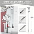 thumbnail image 2 of JFengqi Microfiber Duster with 30-100" Telescopic Pole, Reusable Home Cleaning Kit for High Ceilings, Fans, Cobwebs, Blinds & Furniture, Gray, 2 of 7