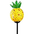 thumbnail image 2 of 22"H Art Glass Pineapple Solar Garden Stake, 2 of 4