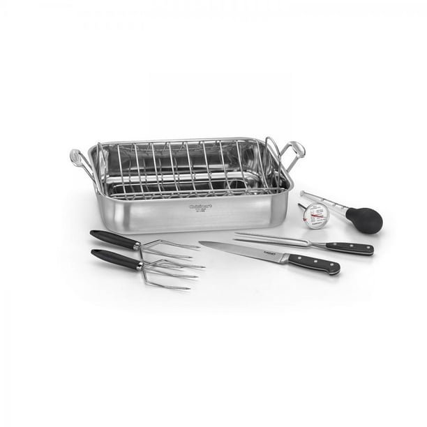 Cuisinart 16" Roaster Pan With Removable Rack Option 2, Chef's Classic