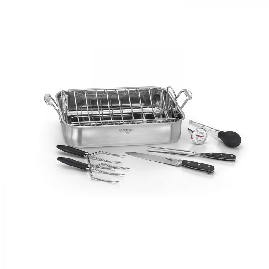 Cuisinart 16" Roaster Pan With Removable Rack Option 2, Chef's Classic
