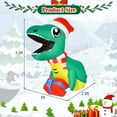thumbnail image 3 of Costway 3.3' Christmas Inflatable Dinosaur Broke Out from Window Hanging Window Dinosaur, 3 of 10