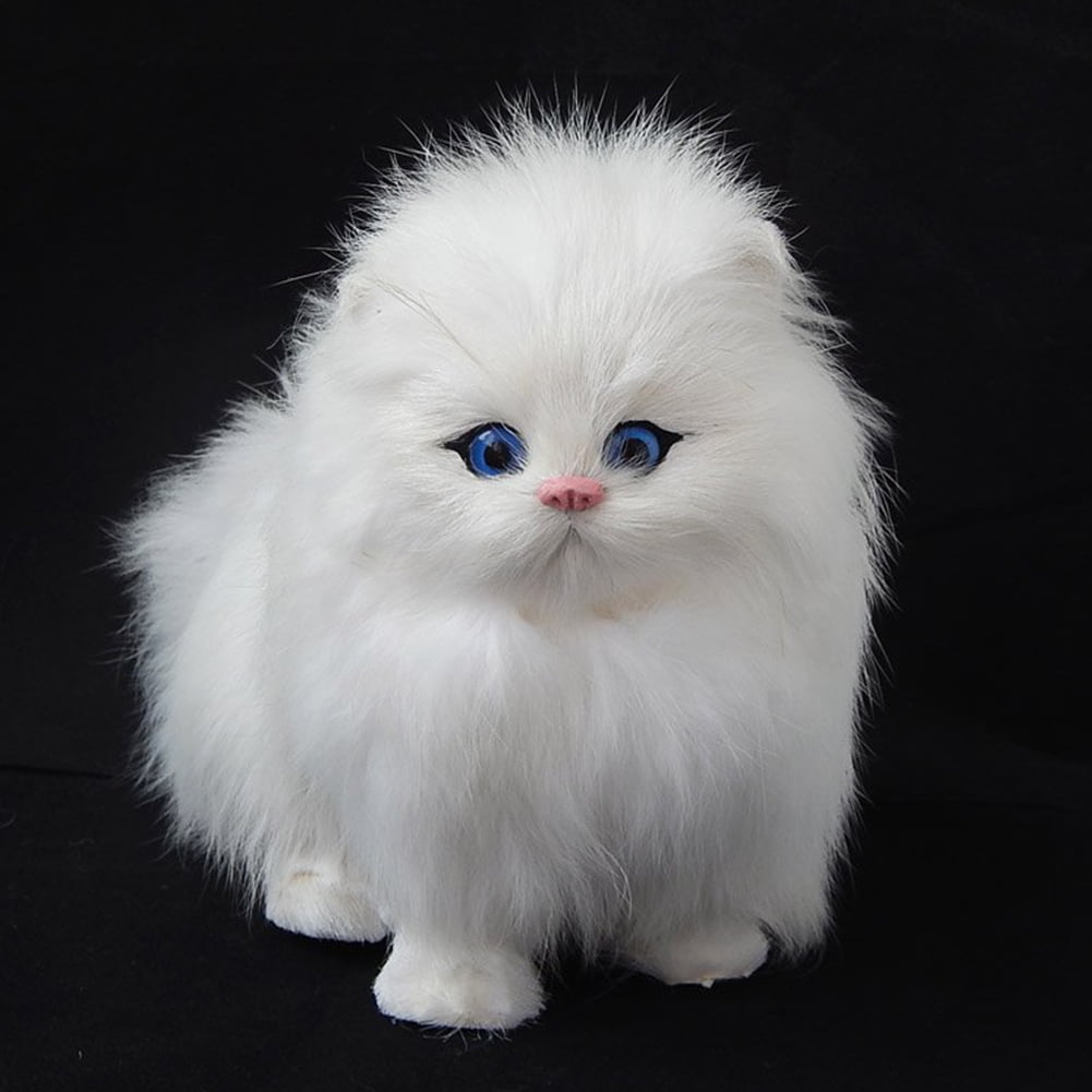 Plush Simulation Cat Electronic Pet Doll Imitation Animal Toy with Meow